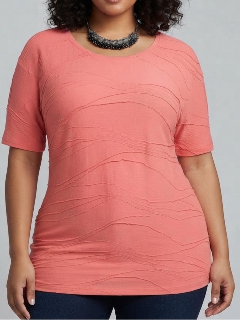 😍CLEARANCE - Classic PENMAN’S Light Orange Short Sleeve Women's T-Short Tee 4X